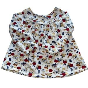 Tahari Apple Floral Print Top Girls Toddler 24M Long Sleeve
